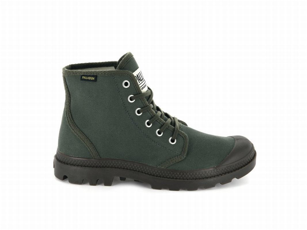 Palladium Pampa Hi Originale Men's Boots Olive/Black (SJEC96415)